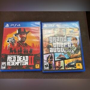 PS4 Game Set: Red Dead Redemption II & Grand Theft Auto V - Rockstar Games
